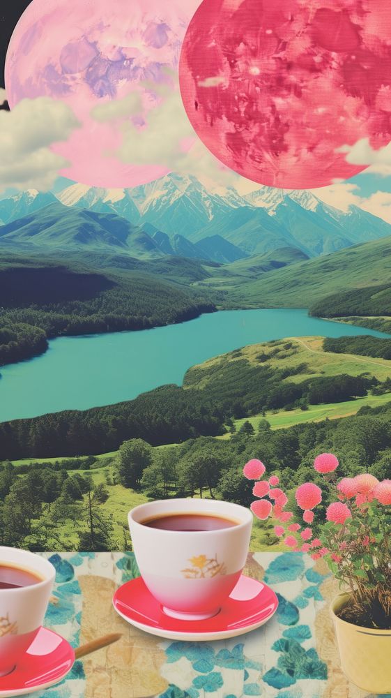 Coffee landscape mountain outdoors. | Premium Photo Illustration - rawpixel