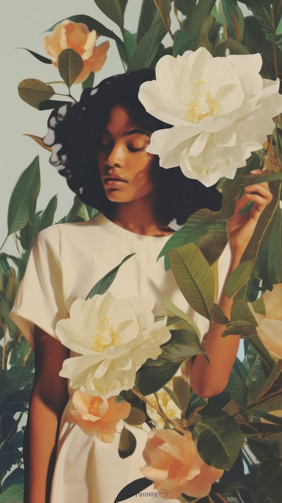 Jasmine portrait painting flower.