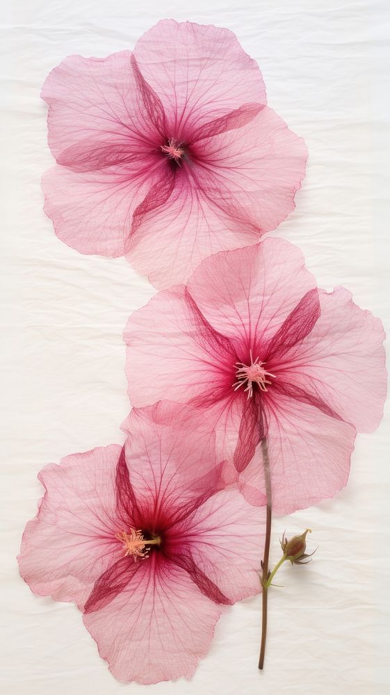Pressed Hibiscus hibiscus flower petal.