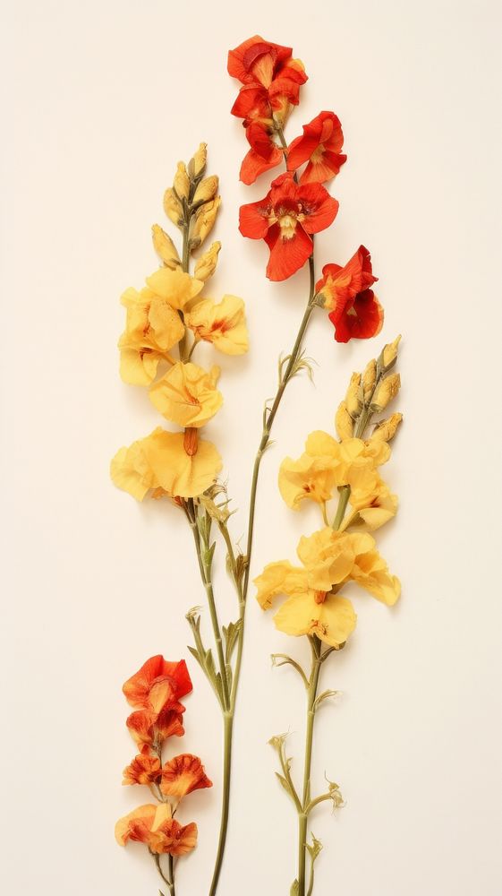 Pressed Snapdragon flower gladiolus petal.