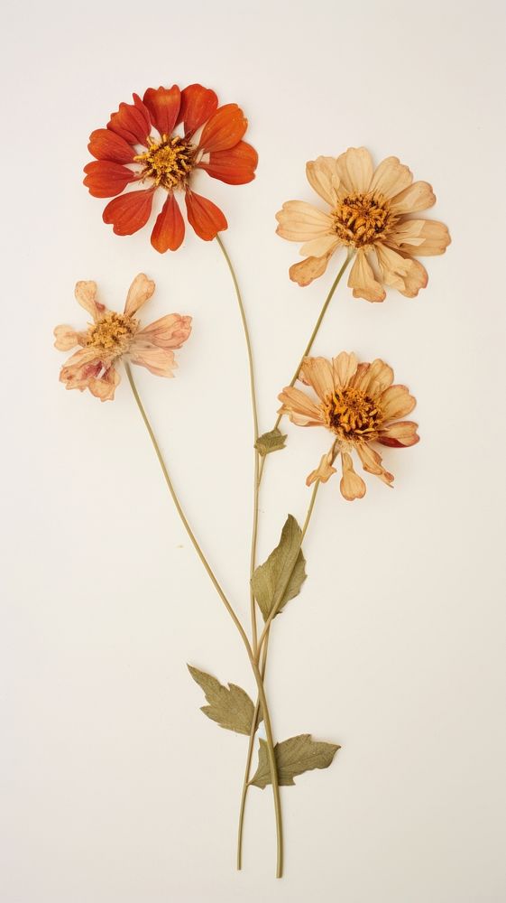 Pressed Zinnia flower petal plant. Premium Photo rawpixel