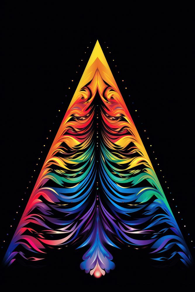 A Christmas tree abstract graphics pattern.