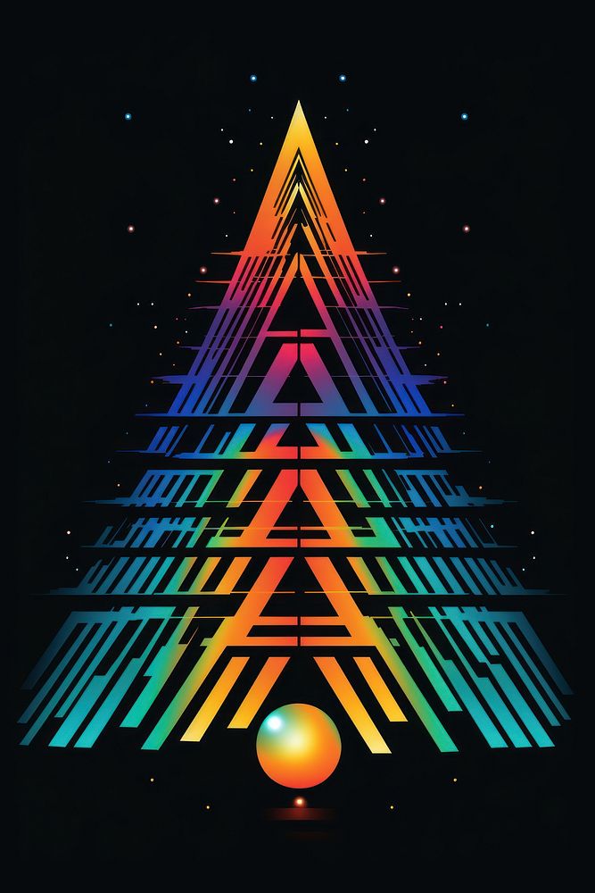 A Christmas tree christmas abstract graphics.