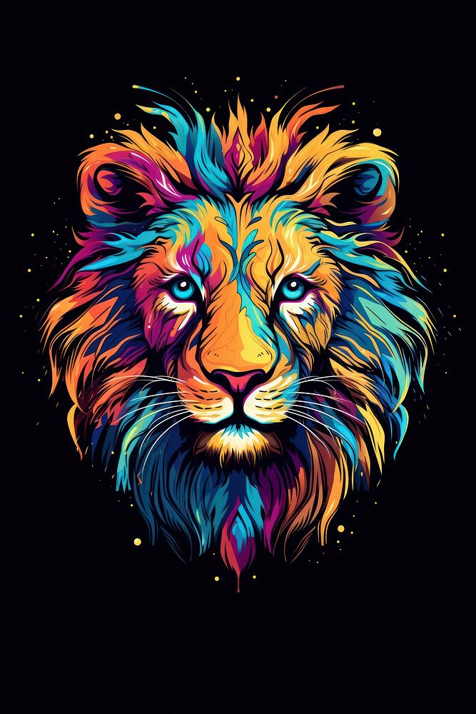 A lion graphics mammal art.