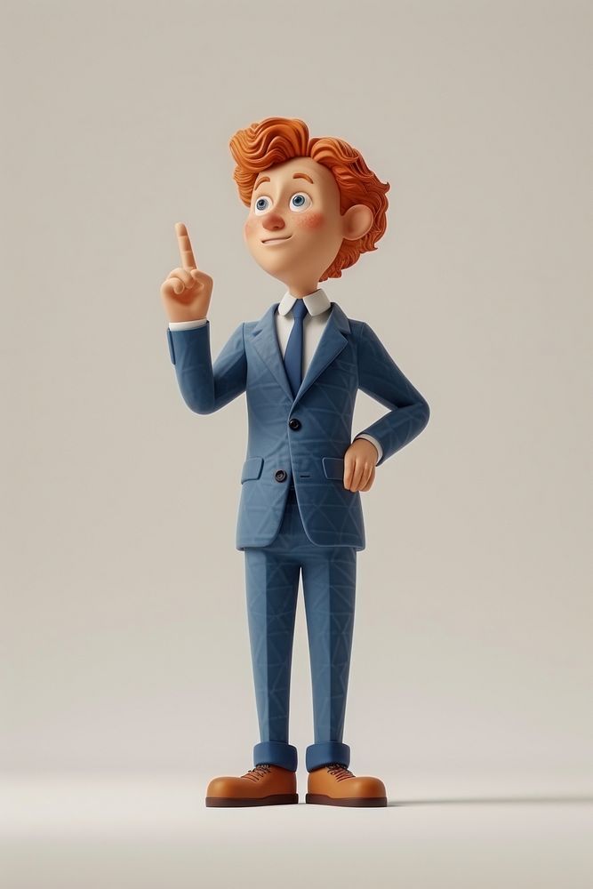 Businessman figurine standing cartoon.