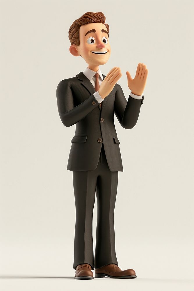 Businessman figurine cartoon tuxedo.