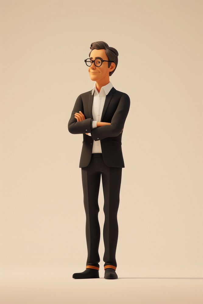Businessman standing cartoon adult.