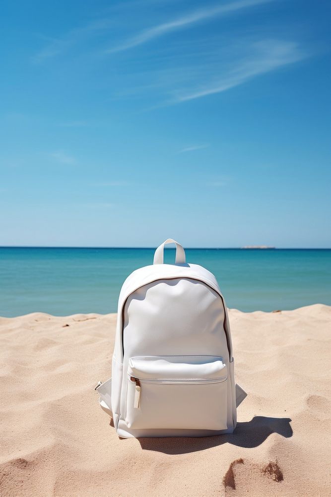 Backpack  summer beach white.