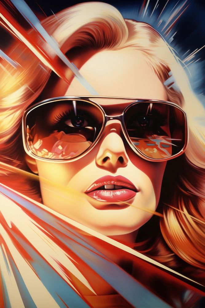 A person driving art sunglasses portrait.