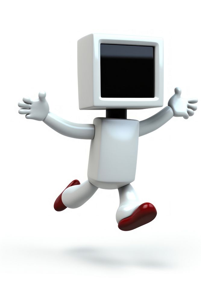 A man with television head computer cartoon screen.