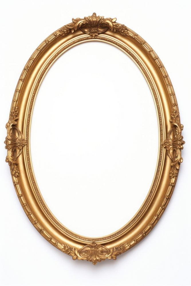 Oval gold frame vintage rectangle jewelry photo.