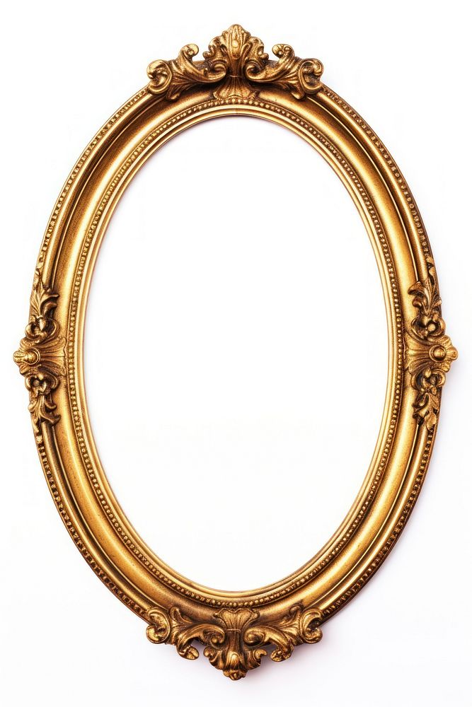 Oval gold frame vintage rectangle jewelry photo.