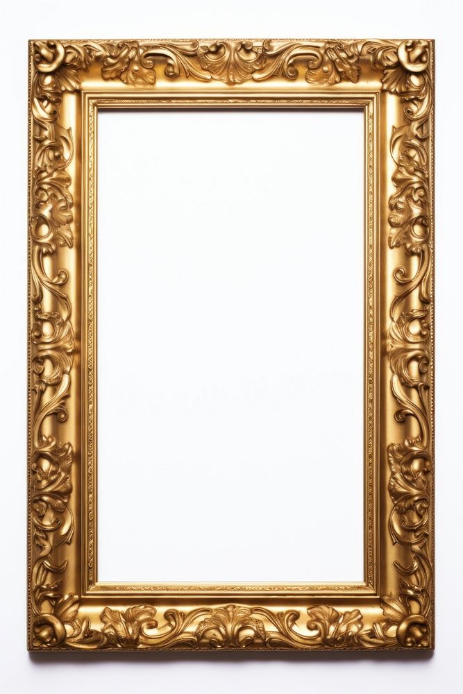 Floral gold Renaissance frame vintage backgrounds rectangle mirror.