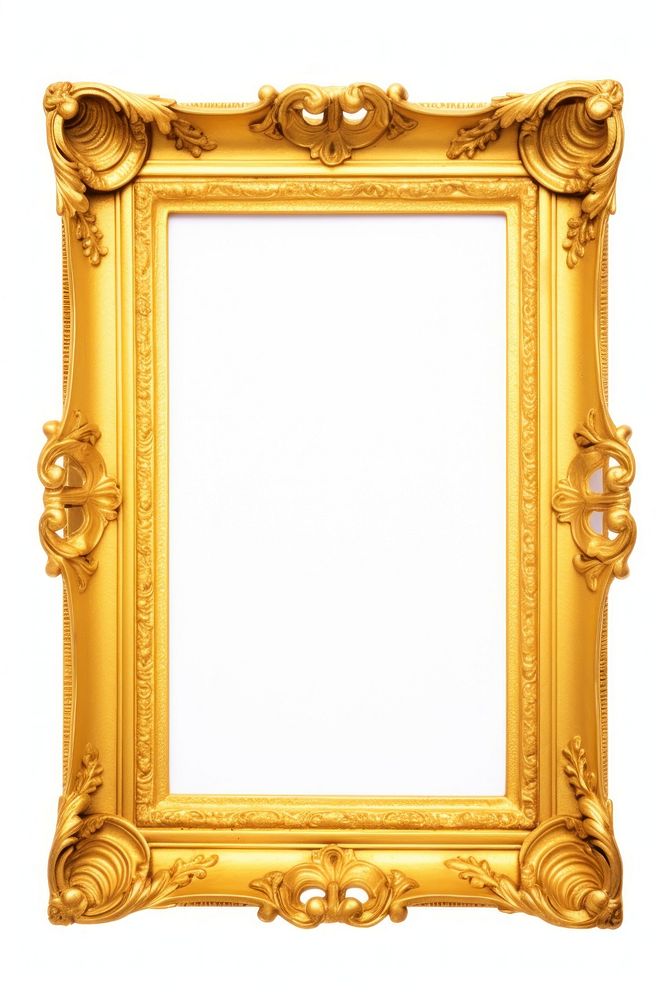 Yellow Renaissance frame vintage backgrounds rectangle mirror.