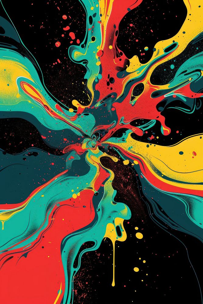 Splash art abstract painting.