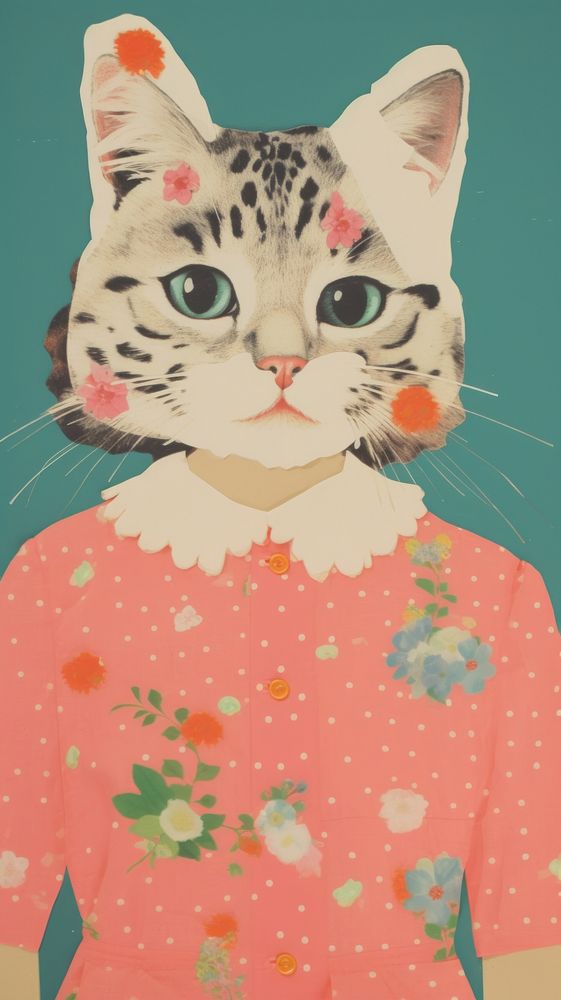 Cat portrait pattern animal.