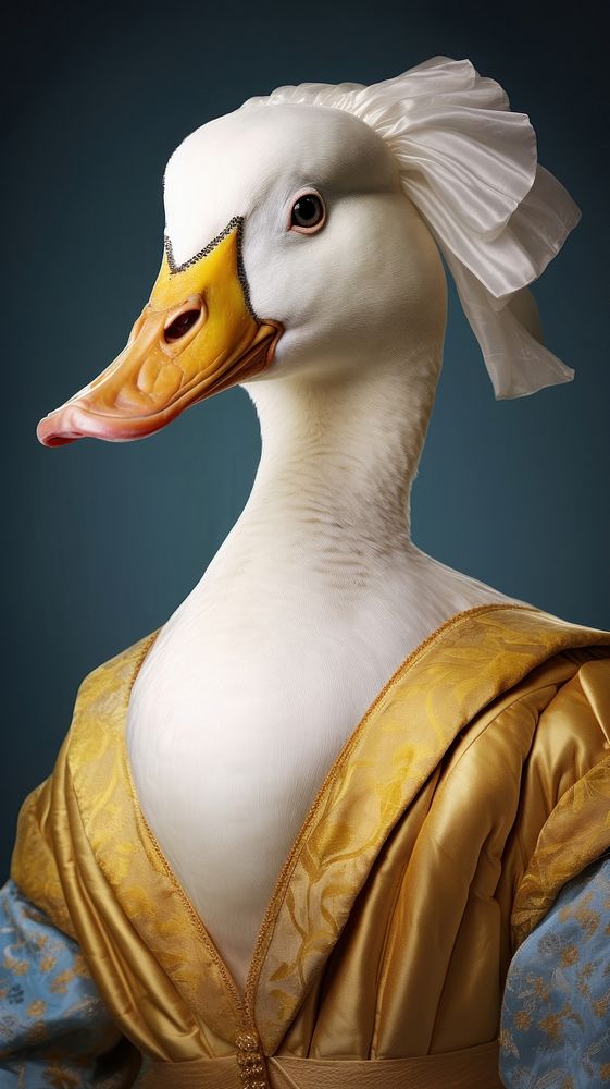 Animal portrait costume goose.