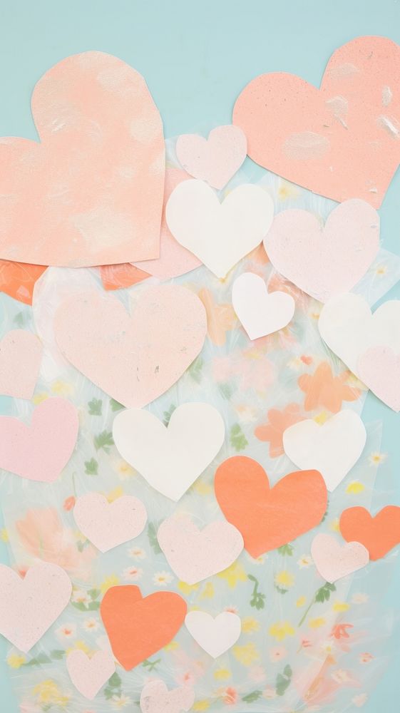 Hearts backgrounds confetti outdoors.