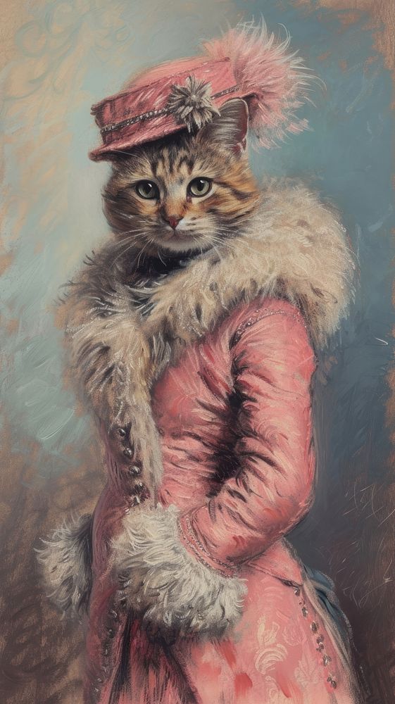 Painting portrait animal mammal.