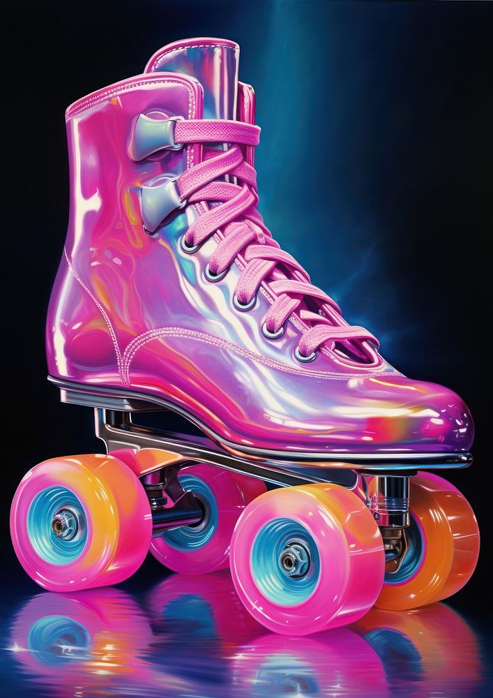 Roller skate sports art roller skates.