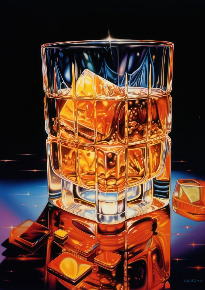 Whiskey glass whisky drink light.