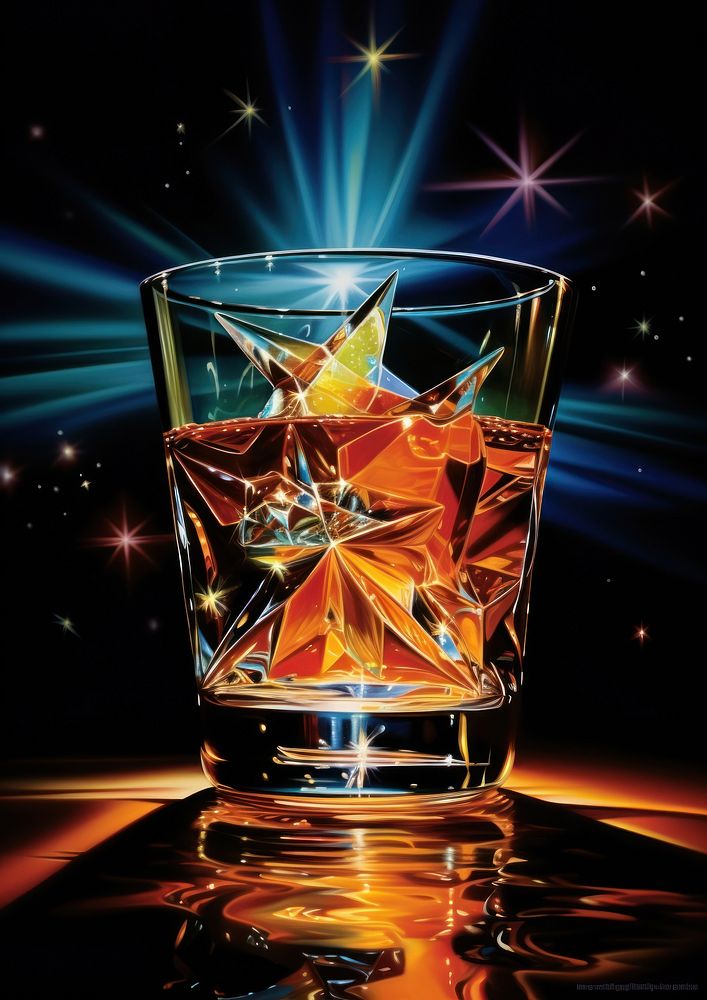Whiskey glass cocktail lighting whisky.