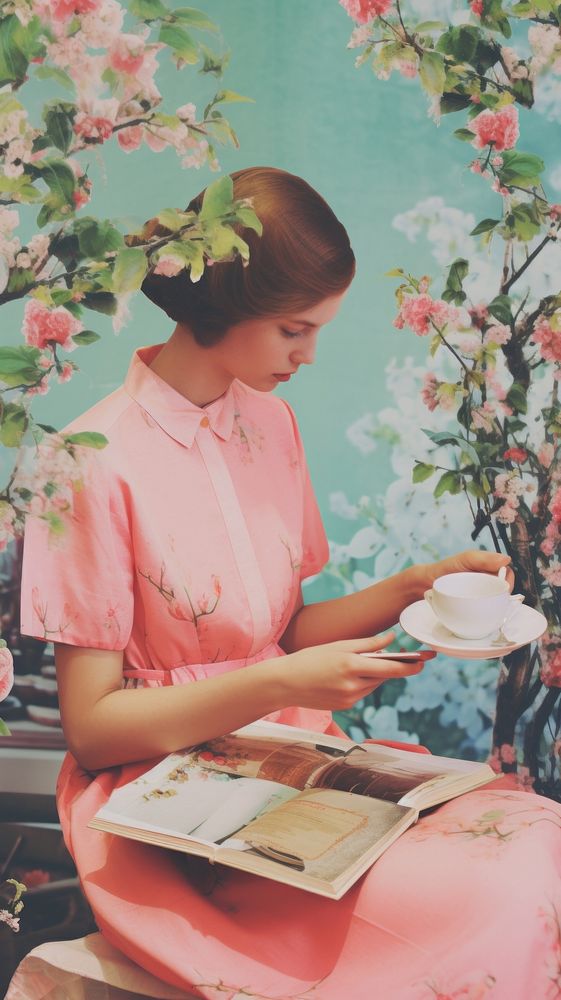 Tea reading flower dress.