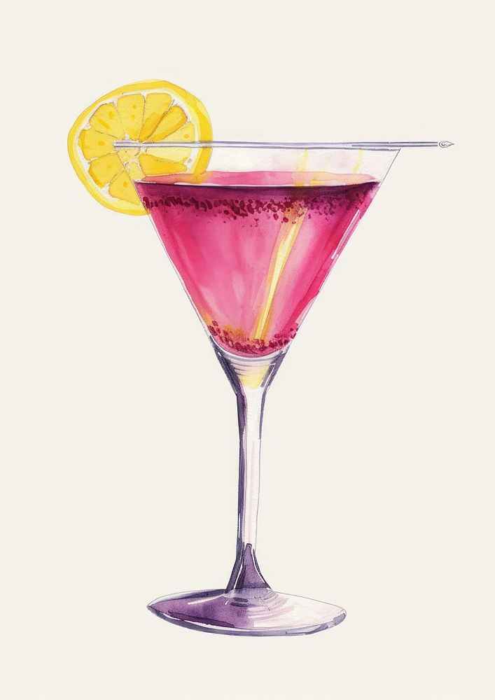 A fancy cocktail martini drink cosmopolitan.