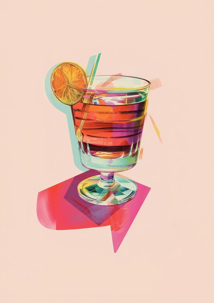 A fancy cocktail drink glass cosmopolitan.