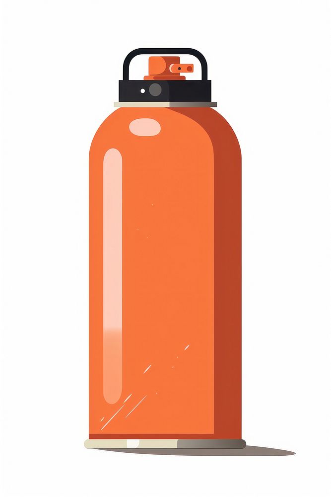 Spray Can cylinder bottle white background.