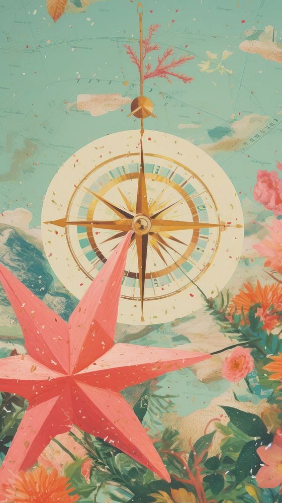 Compass backgrounds creativity painting.