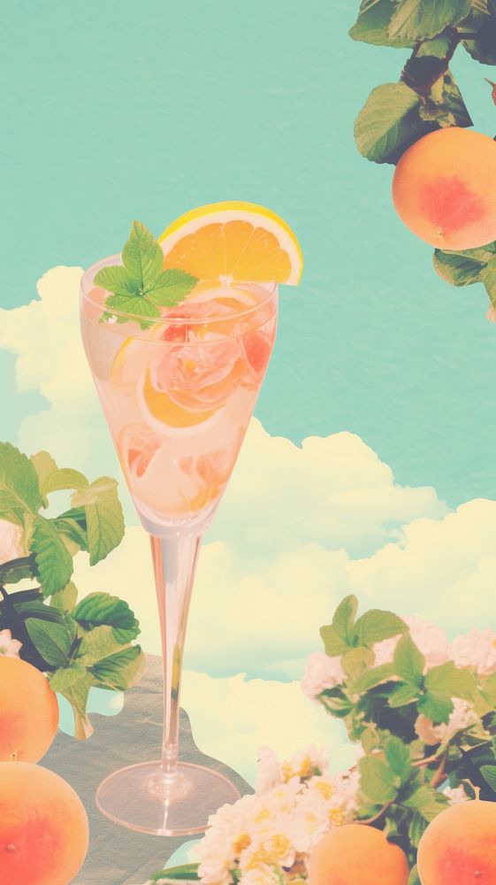 Cocktail grapefruit outdoors summer.