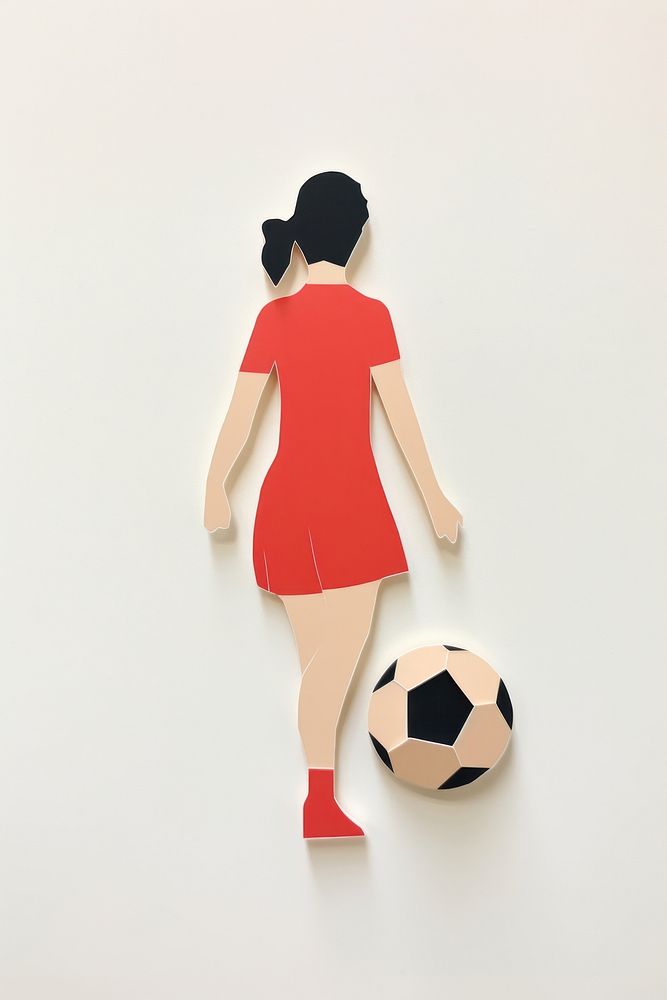 Female soccer player holding soccer ball football sports adult.