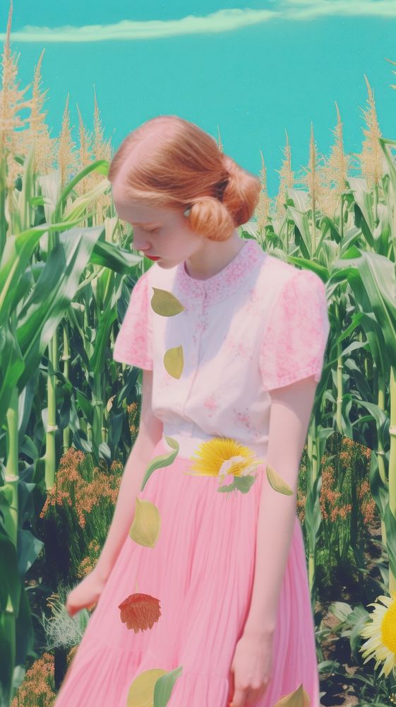 Corn farm outdoors portrait flower.