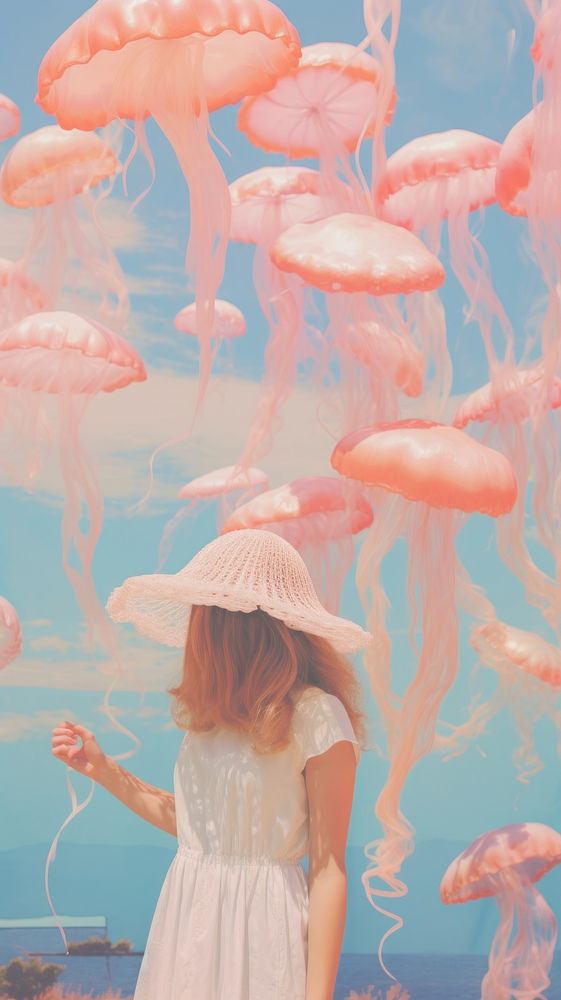 Jellyfish summer invertebrate transparent underwater.
