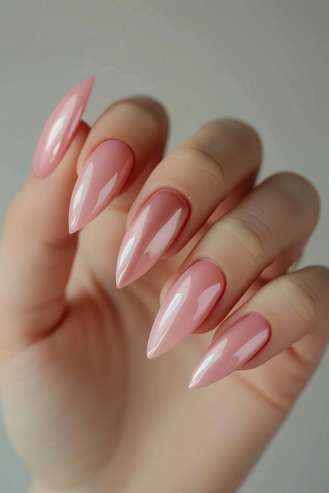 Show hand giltter pink nails cosmetics electronics fingernail.