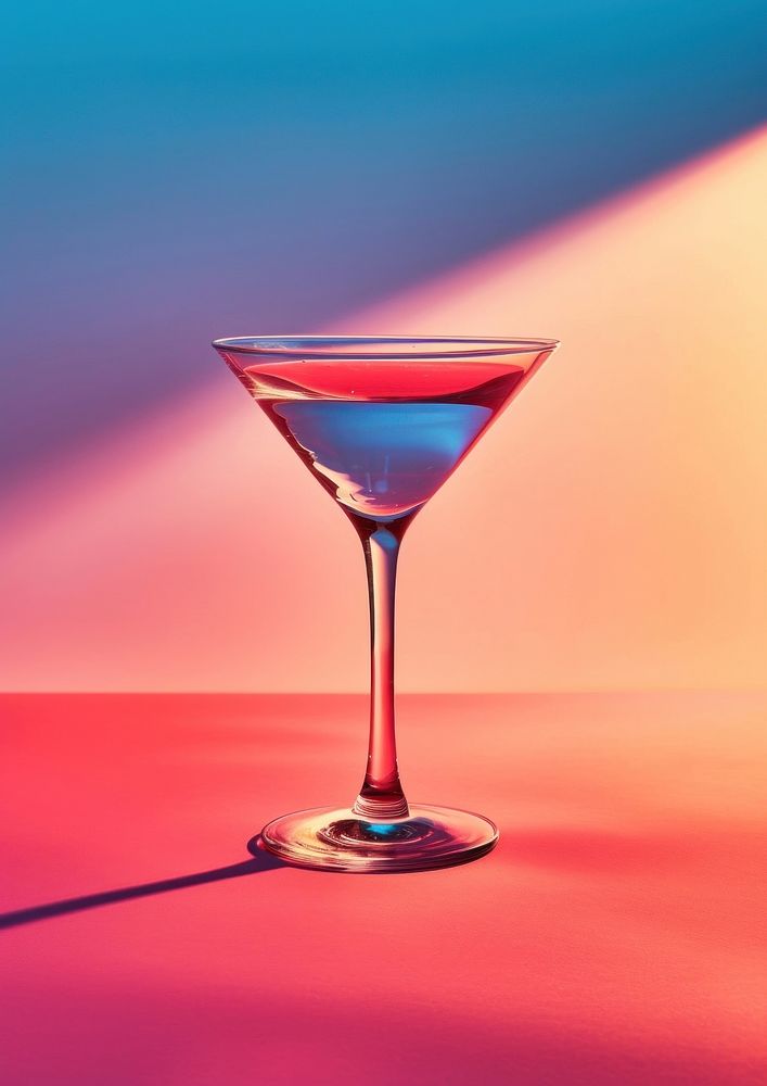 A fantasy cocktail martini drink glass.