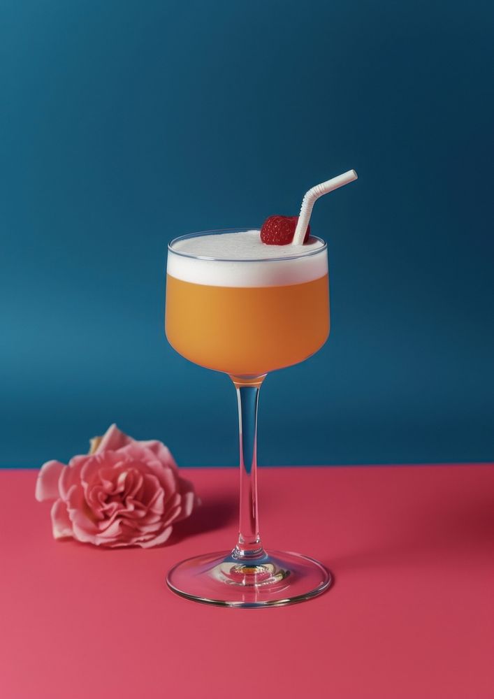 A fantasy cocktail drink fruit glass.