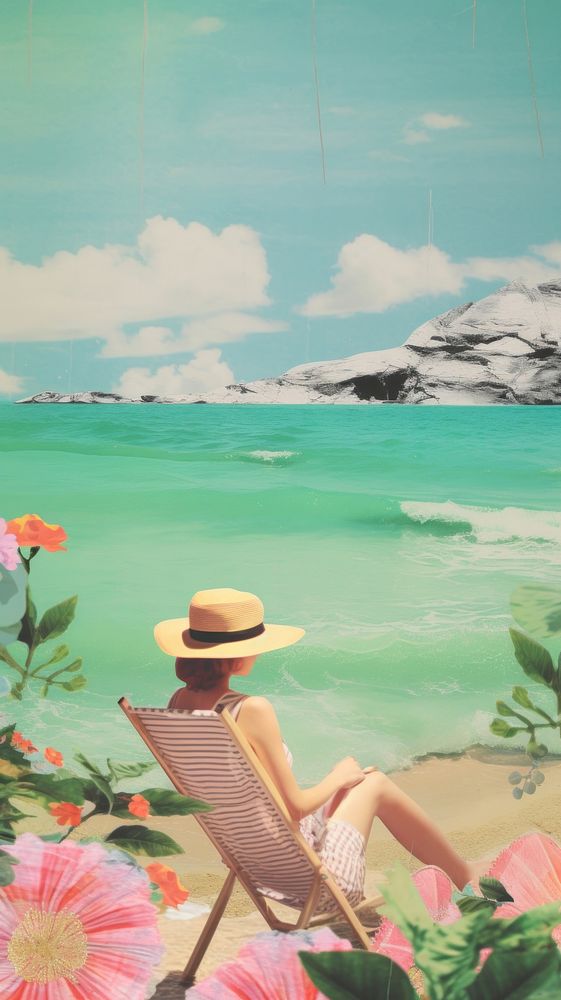 Summer beach painting outdoors nature.