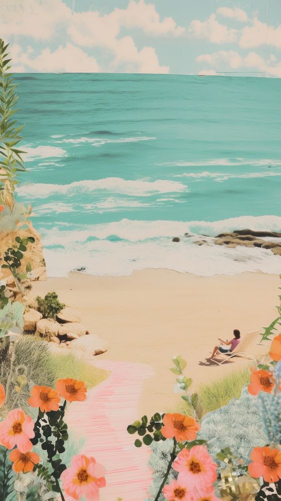 Summer beach outdoors painting nature.