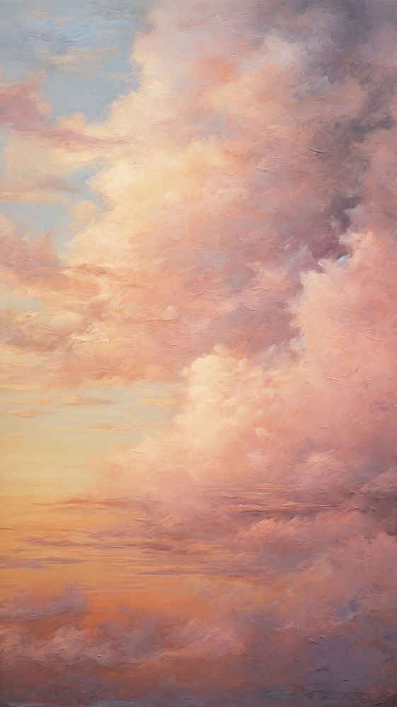 Cloud painting outdoors sunset.