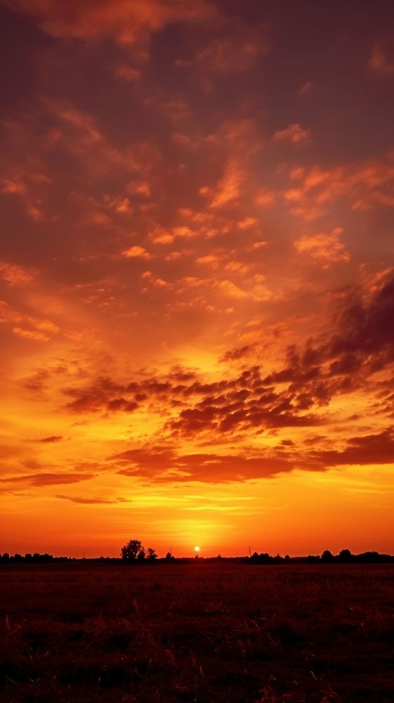 Sunset sky silhouette outdoors horizon.