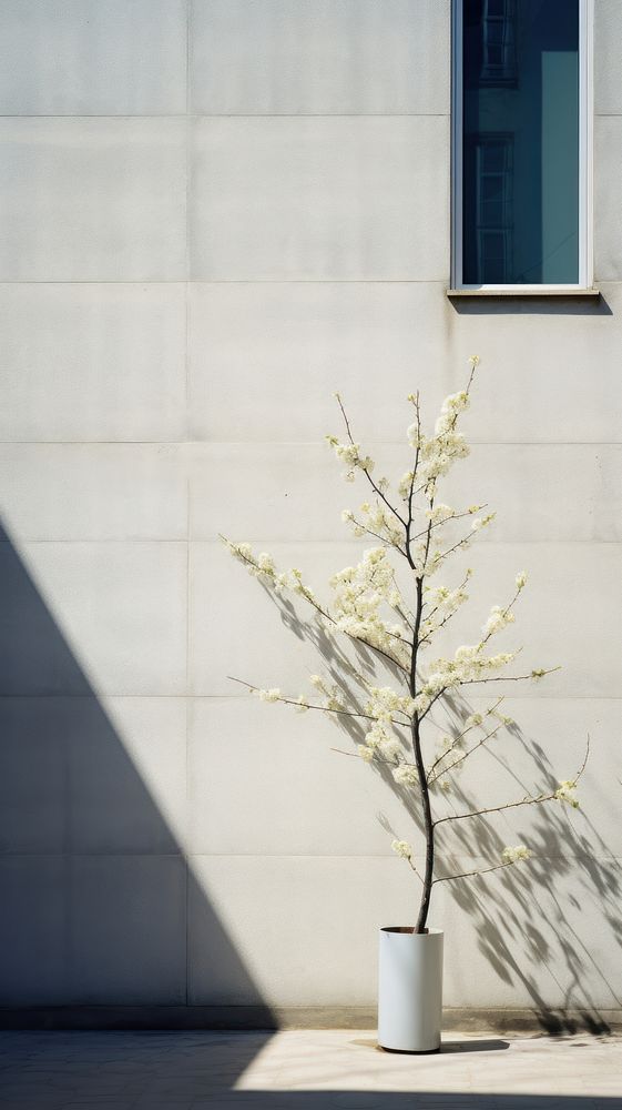 Large building wall in spring architecture outdoors flower.