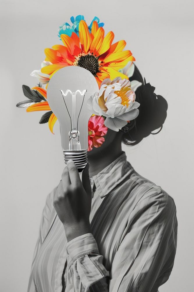 Person holding light bulb flower adult plant.