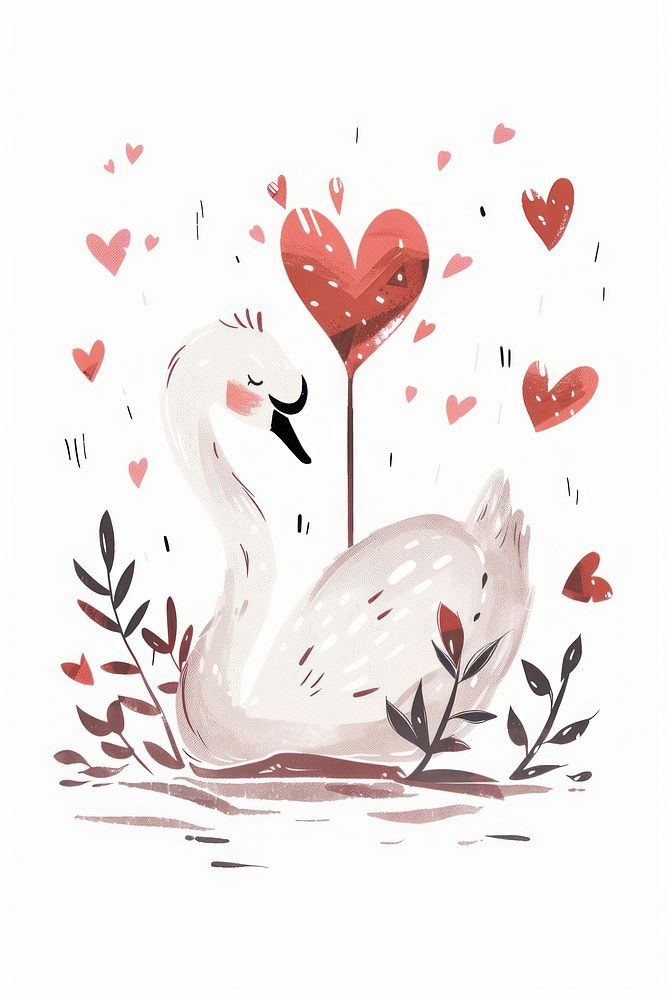 Cute swan clipart outdoors animal nature.