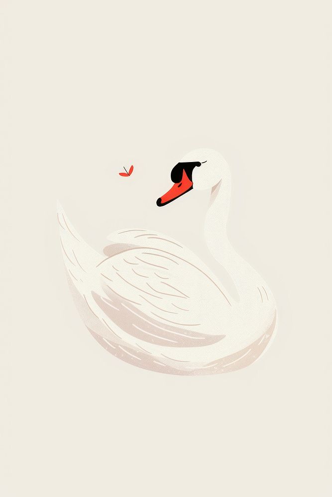 Cute swan clipart animal white bird.