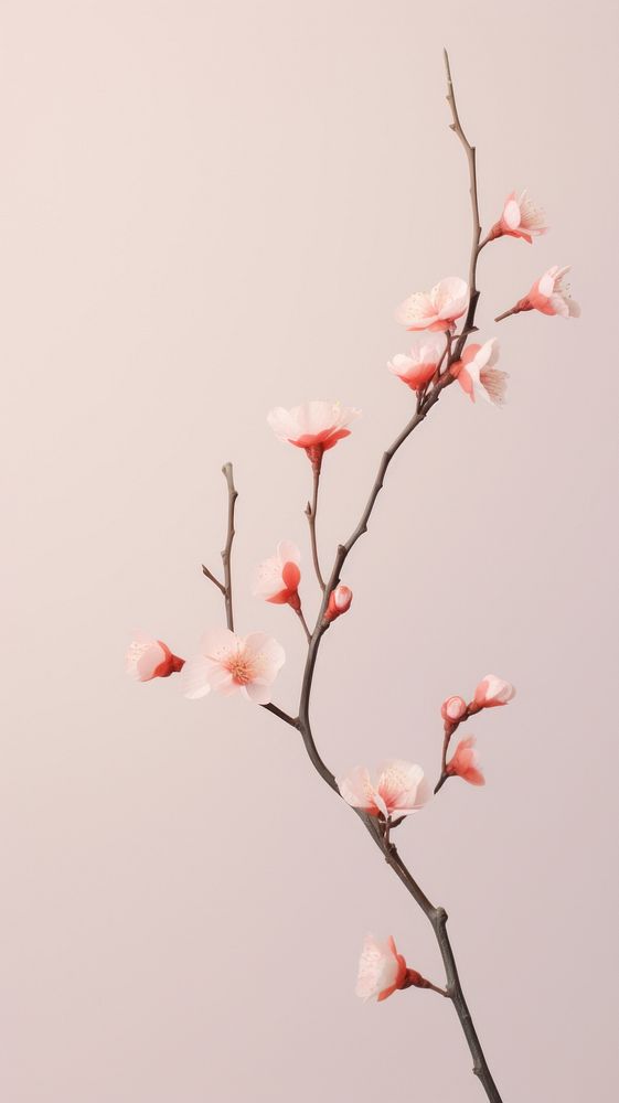 Sakura twig blossom flower plant.