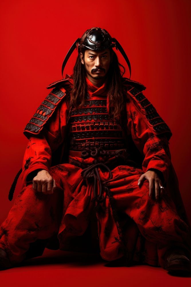 Samurai portrait costume adult.