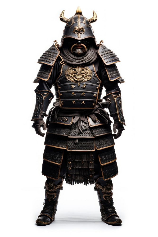 Samurai armor white background architecture protection.