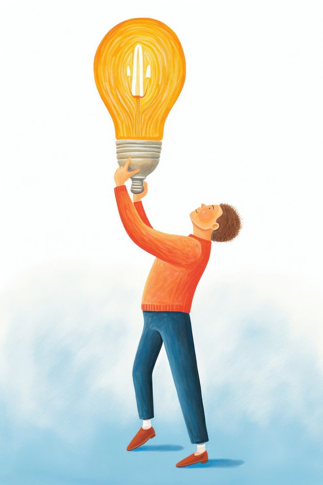 Person holding light bulb lightbulb electricity illuminated.